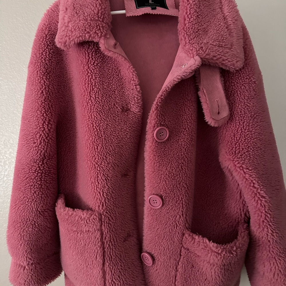 Chic Pink Teddy Jacket for Women
